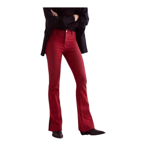 Free People We The Free Level Up Side Slit Bootcut Jeans New With Tags - Picture 1 of 5